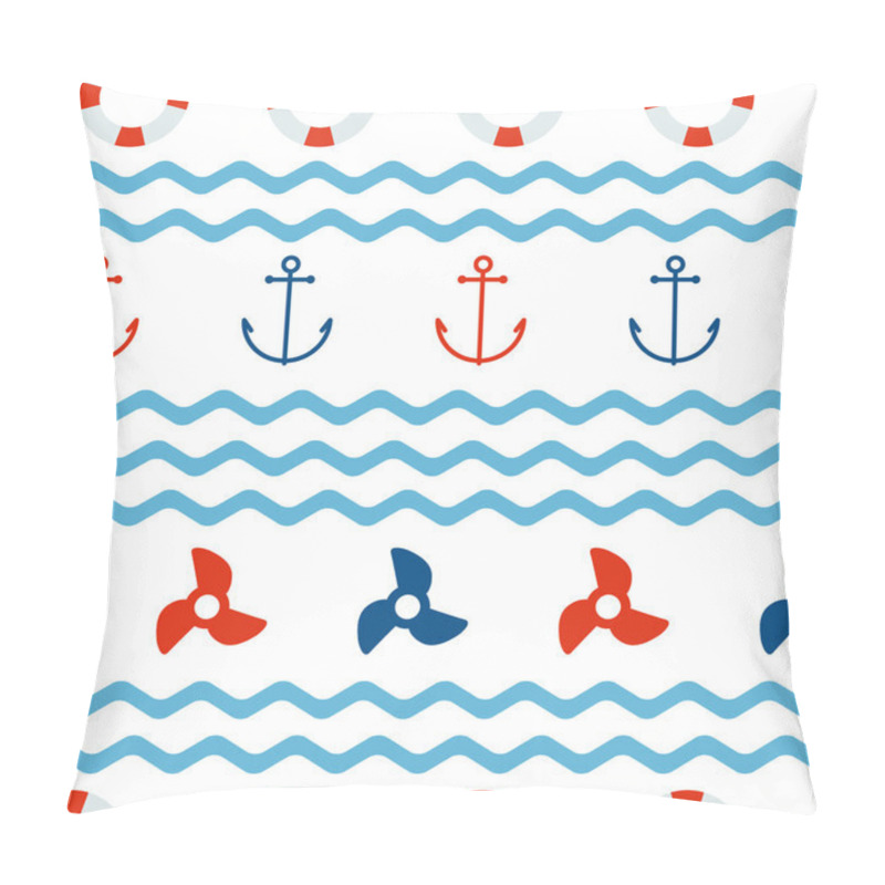 Personality  Nautical Seamless Pattern Pillow Covers