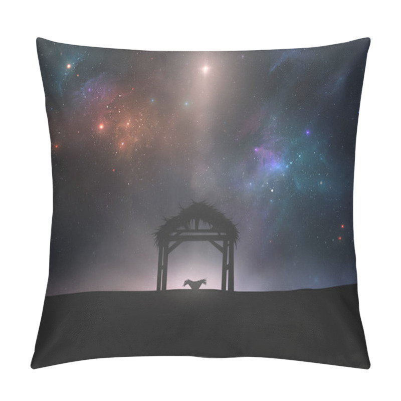 Personality  Empty Manger Under Night Sky Pillow Covers