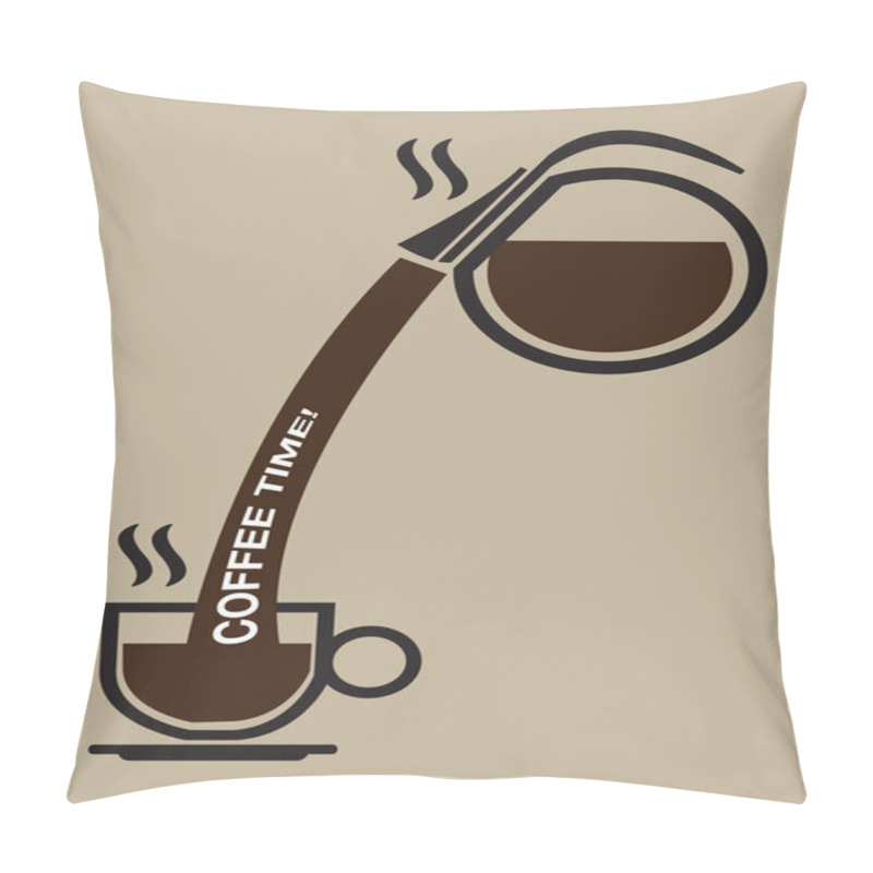 Personality  Coffee Break Conceptual Vector Illustration Pillow Covers