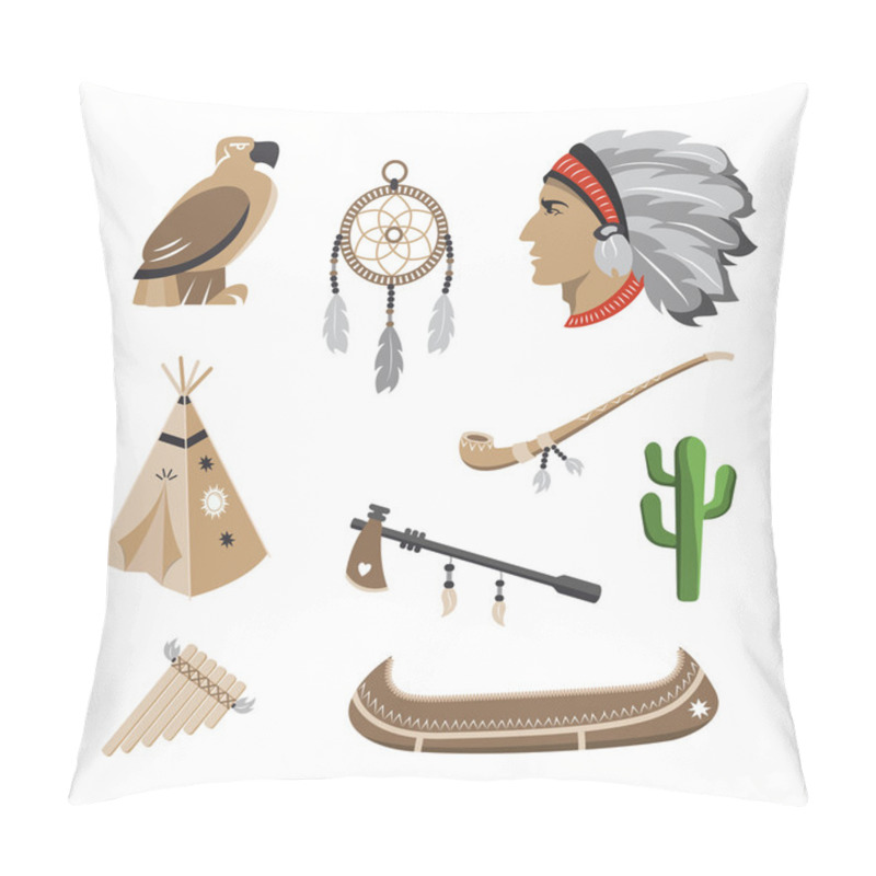 Personality  Native American Indian Icons Pillow Covers