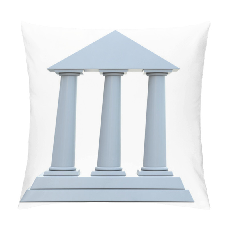 Personality  Ancient Building With 3 Columns Pillow Covers