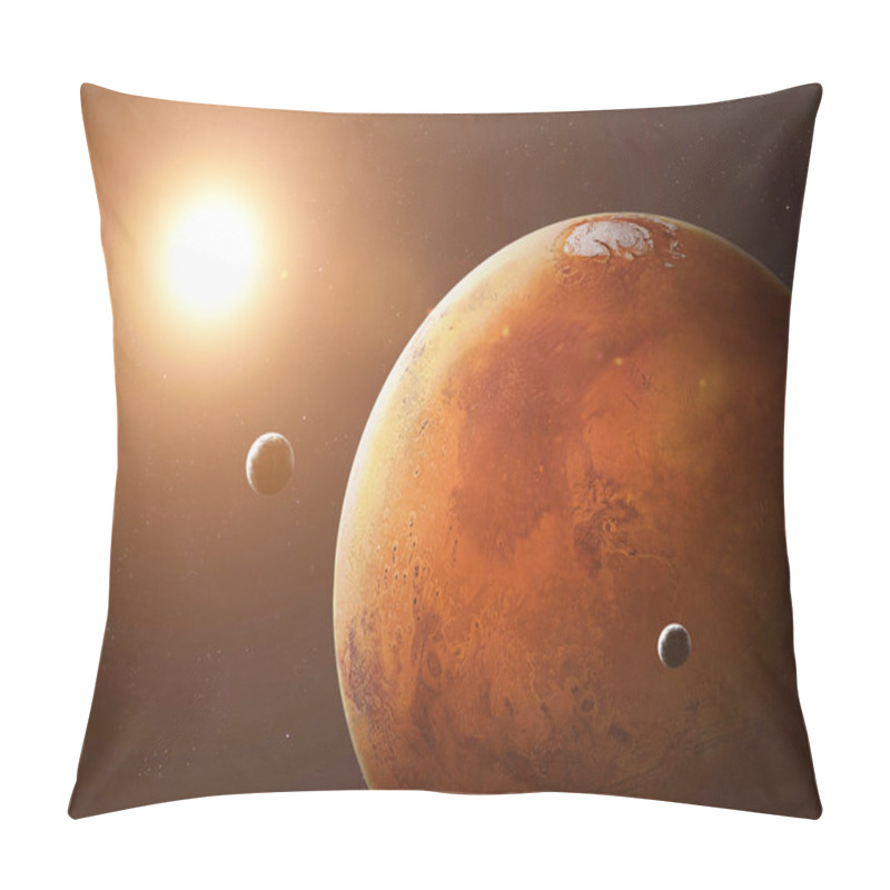 Personality  Shot Of Mars Taken From Open Space. Collage Images Provided By Www.nasa.gov. Pillow Covers