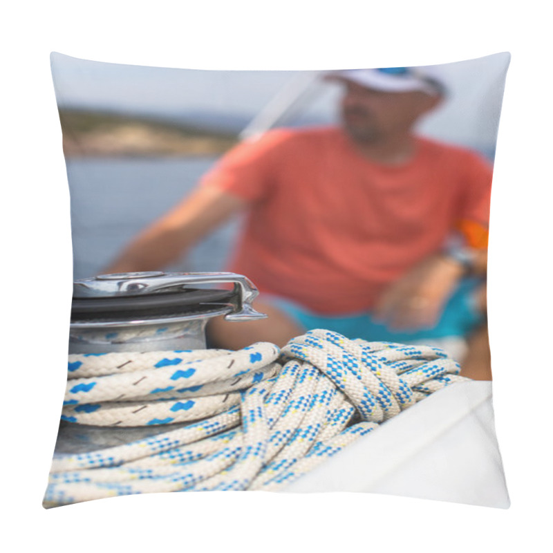 Personality  Tight Rope On Yacht Pillow Covers