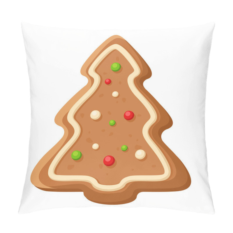 Personality  Gingerbread Tree. Vector Christmas Cookie. Pillow Covers