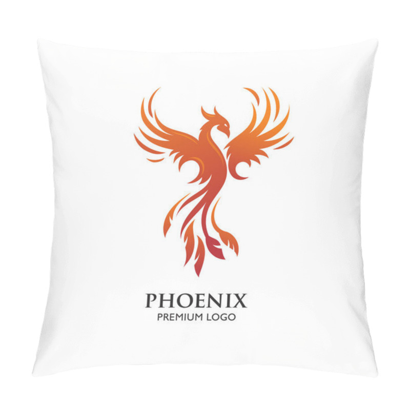 Personality  Phoenix Logo Of Mythological Bird Vector Illustration Pillow Covers