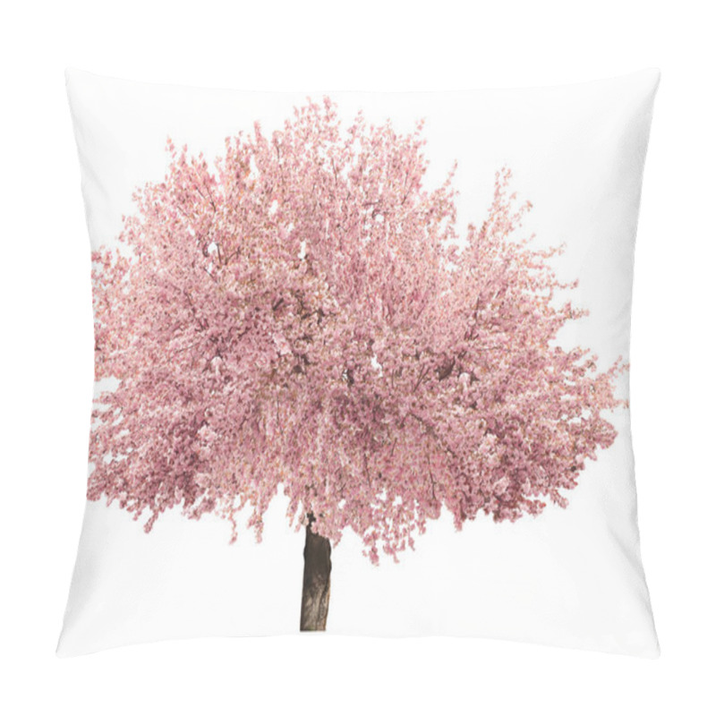 Personality  Blossoming Pink Tree Isolated Pillow Covers