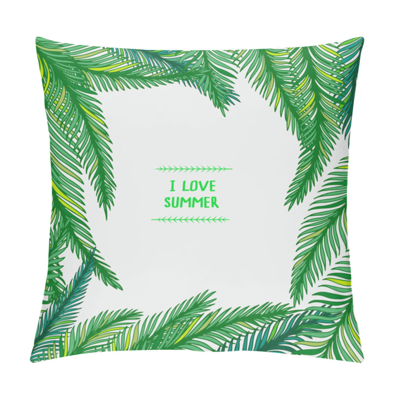 Personality  Frame Of Palm Leaves Pillow Covers