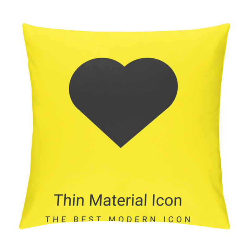 Personality  Big Heart Minimal Bright Yellow Material Icon Pillow Covers