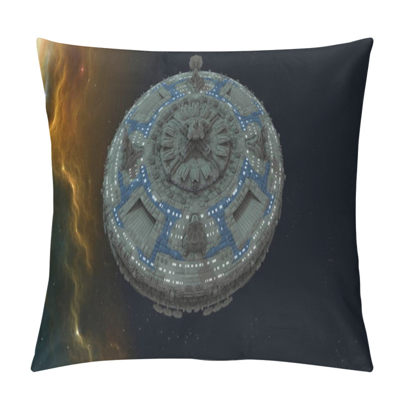 Personality  3D CG Rendering Of A Space Station Pillow Covers