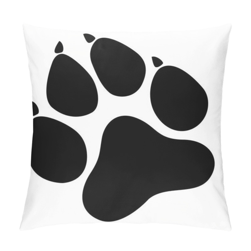 Personality  Paw Prints Black  Pillow Covers