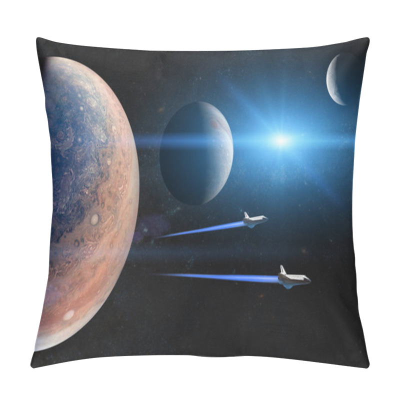 Personality  Alien Planets. Space Shuttles Taking Off On A Mission. Elements Of This Image Furnished By NASA. Pillow Covers