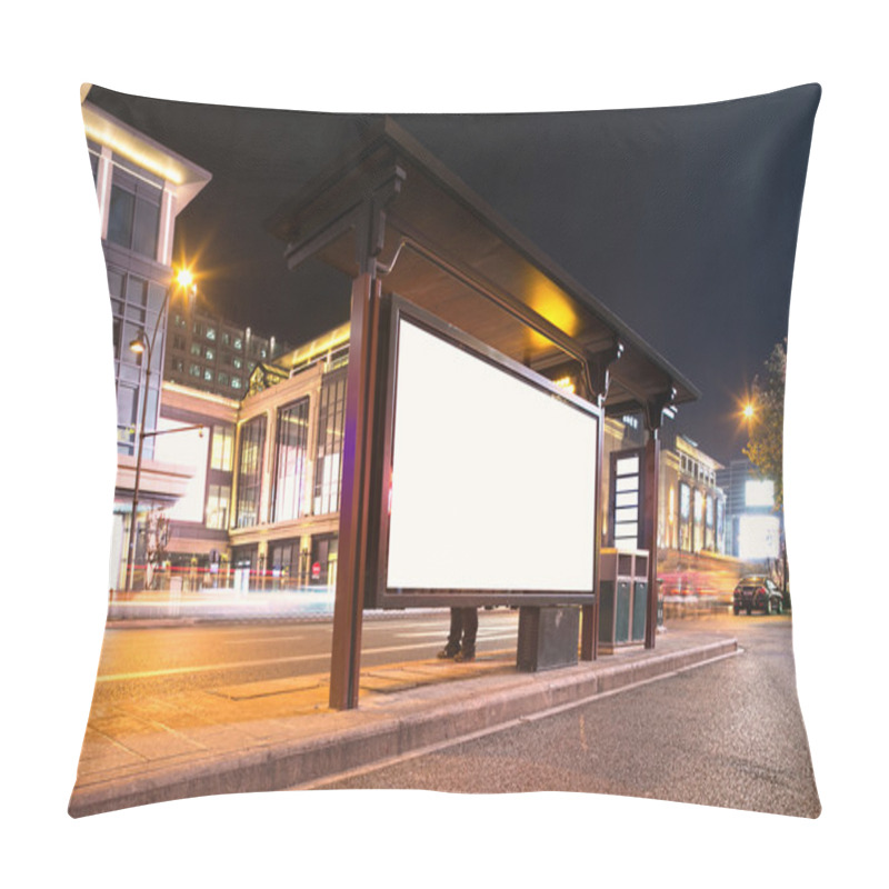 Personality  Bus Station At Night Pillow Covers