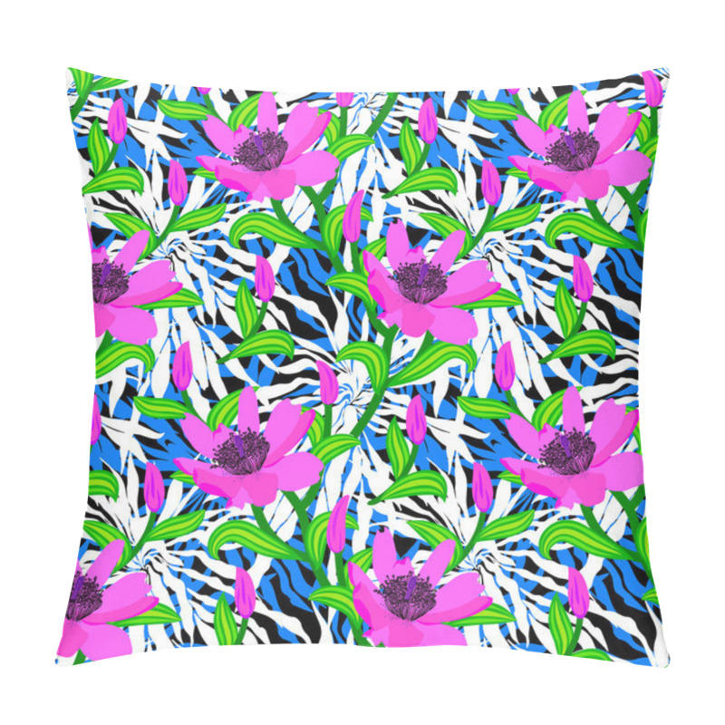 Personality  Tropical Pattern With Jungle Flowers Pillow Covers