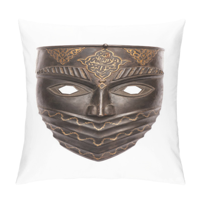 Personality  Metal Mask Isolated On White Pillow Covers