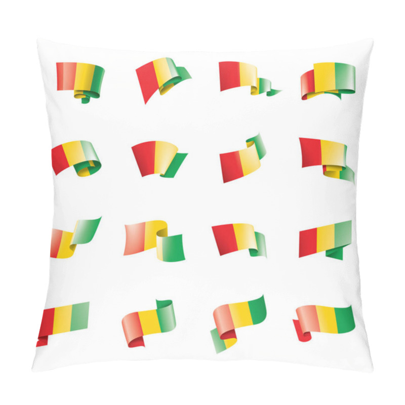 Personality  Guinea Flag, Vector Illustration On A White Background Pillow Covers