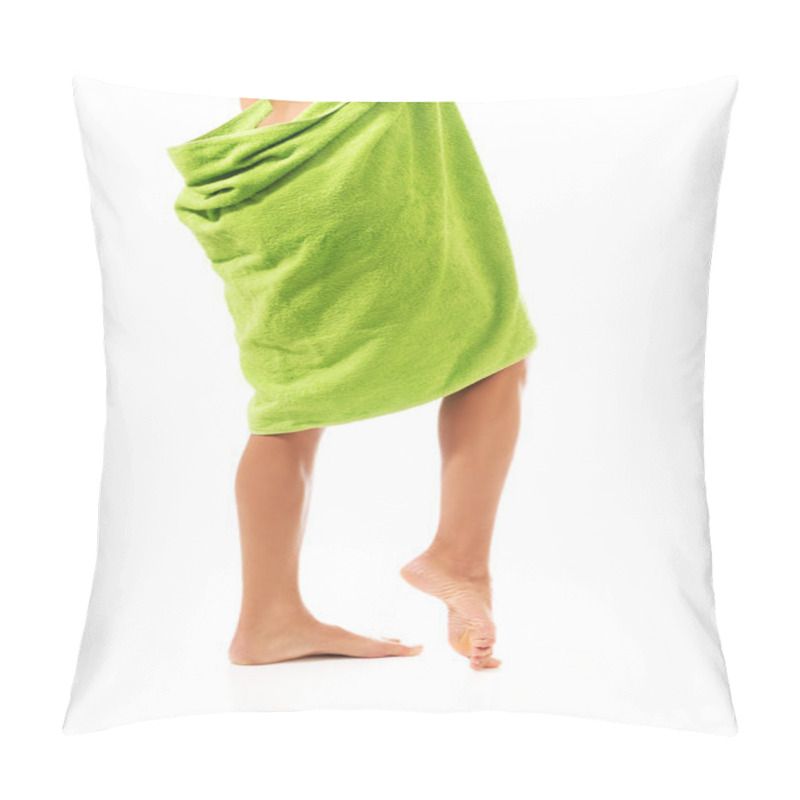 Personality  Well Groomed Female Legs Wrapped In Towel Pillow Covers