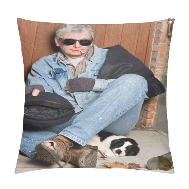 Personality  Blind Beggar Pillow Covers