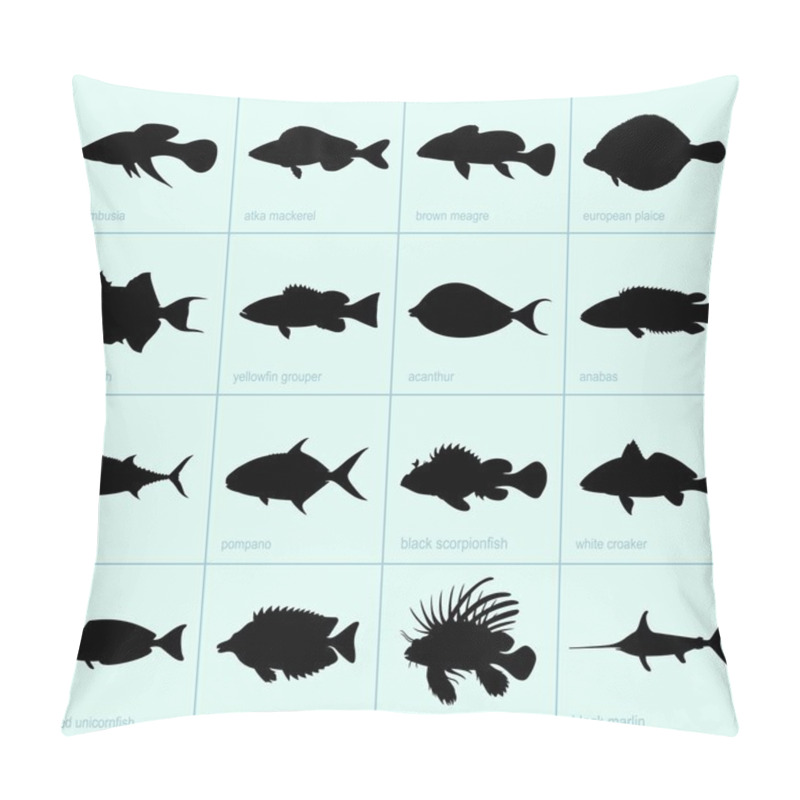 Personality  Sea Fishe Icons Pillow Covers