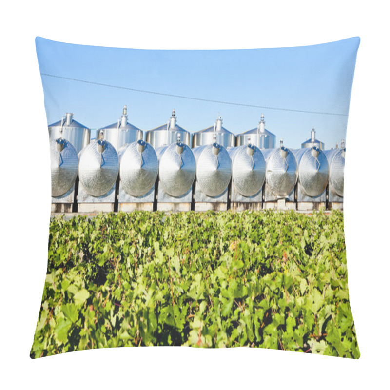 Personality  Fermentation Tanks, Begadan, Bordeaux Region, France Pillow Covers