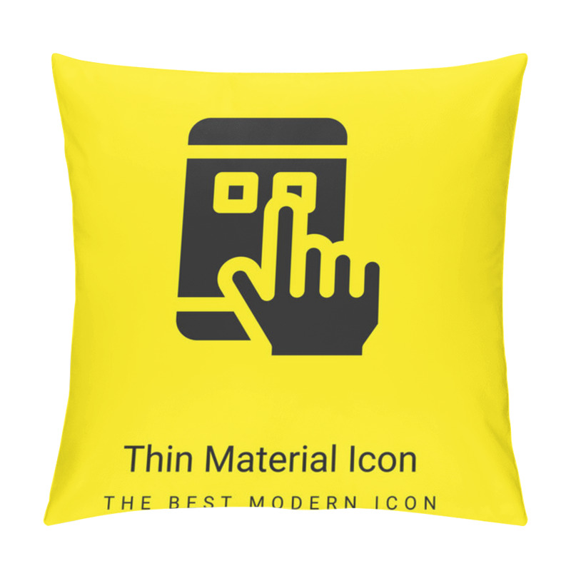 Personality  App Minimal Bright Yellow Material Icon Pillow Covers