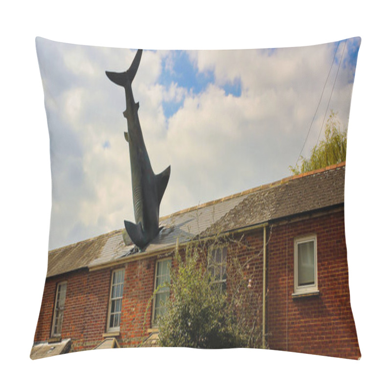 Personality  Sharknado In The Real World. The Headington Shark Sculpture. Pillow Covers