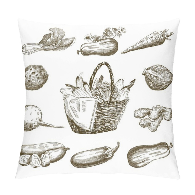 Personality  Set Of Vegetables. Harvesting Pillow Covers