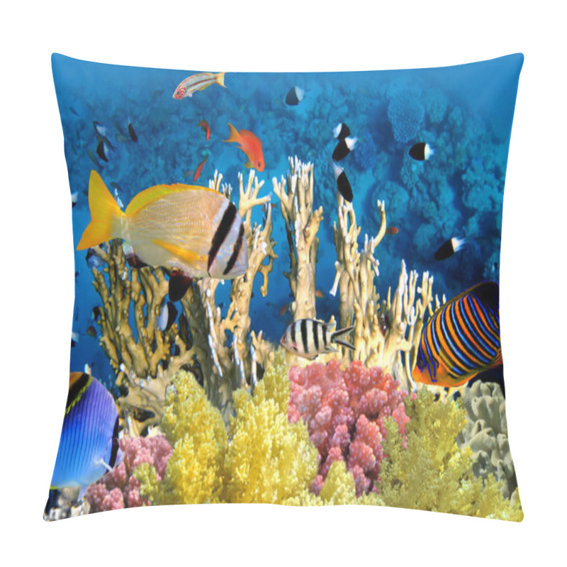 Personality  Tropical Fish And Coral Reef Pillow Covers