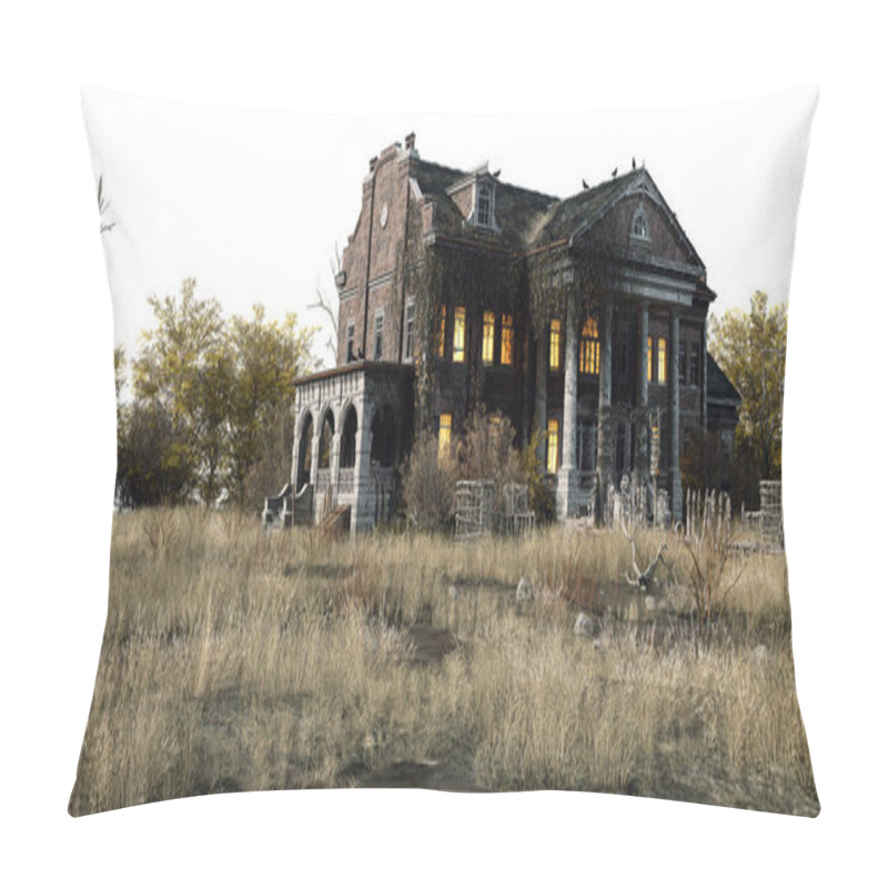 Personality  Southern Mansion Fantasy Architecture, 3D Illustration, 3D Rendering Pillow Covers