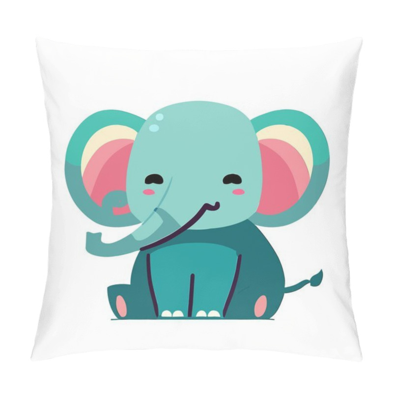 Personality  Cute Elephant Vector Illustration, Charming Elephant Graphic For Nature And Wildlife Themes Pillow Covers