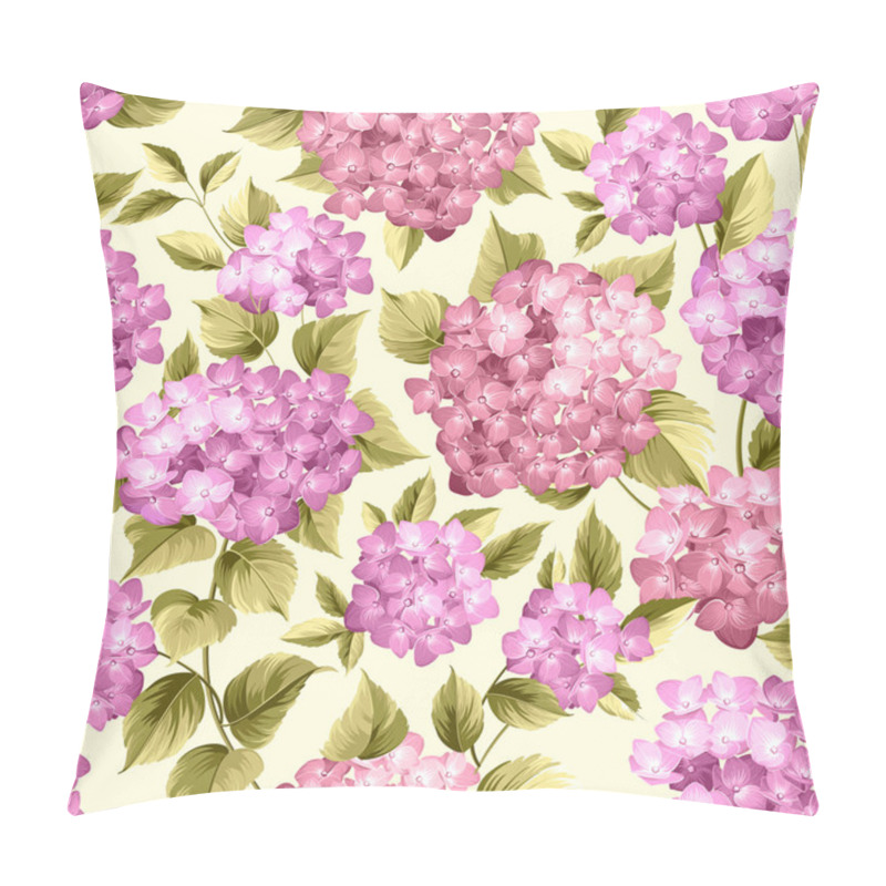 Personality  Purple Flower Hydrangea. Pillow Covers