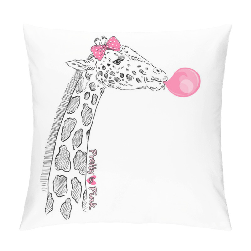 Personality  Giraffe Portrait Pillow Covers