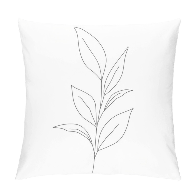 Personality  Minimalism Line Drawing. Leaf Vector One Line Art. Botanical Sketch Vector Illustration. Nature Vector Line Drawing. For Home Decor Such As Posters, Wall Art Pillow Covers