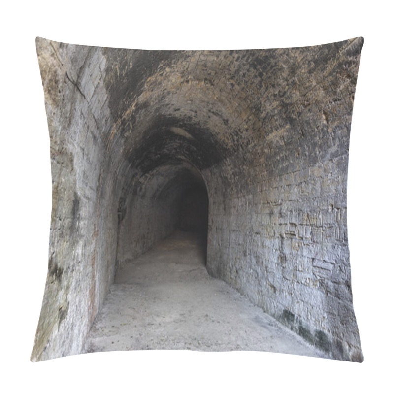 Personality  Old Abandoned Tunnel In The Underground Wine Cellar. Entrance To The Catacombs In Odessa, Ukraine. As A Creative Background For Staged Dark Design Pillow Covers