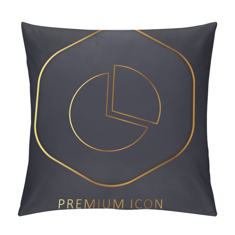 Personality  Black Circular Graphic Golden Line Premium Logo Or Icon Pillow Covers