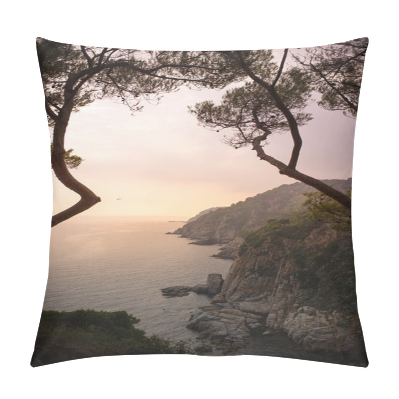 Personality  Sunrise Over Rocky Sea Shore Pillow Covers