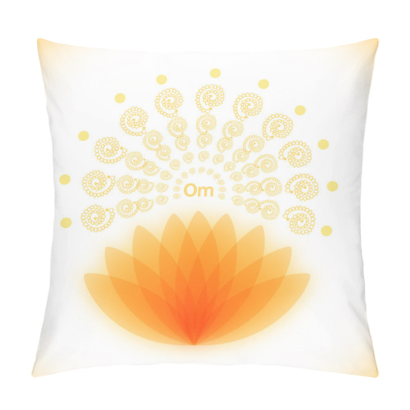 Personality  Shiny Image With Lotus. Pillow Covers