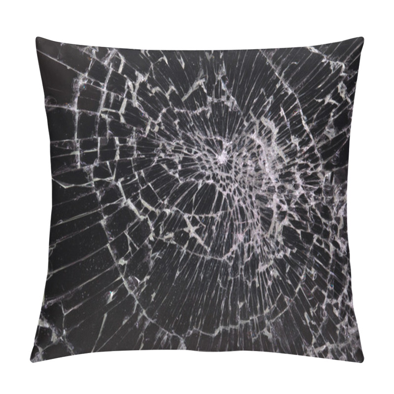 Personality  Broken Glass, Black Background Pillow Covers