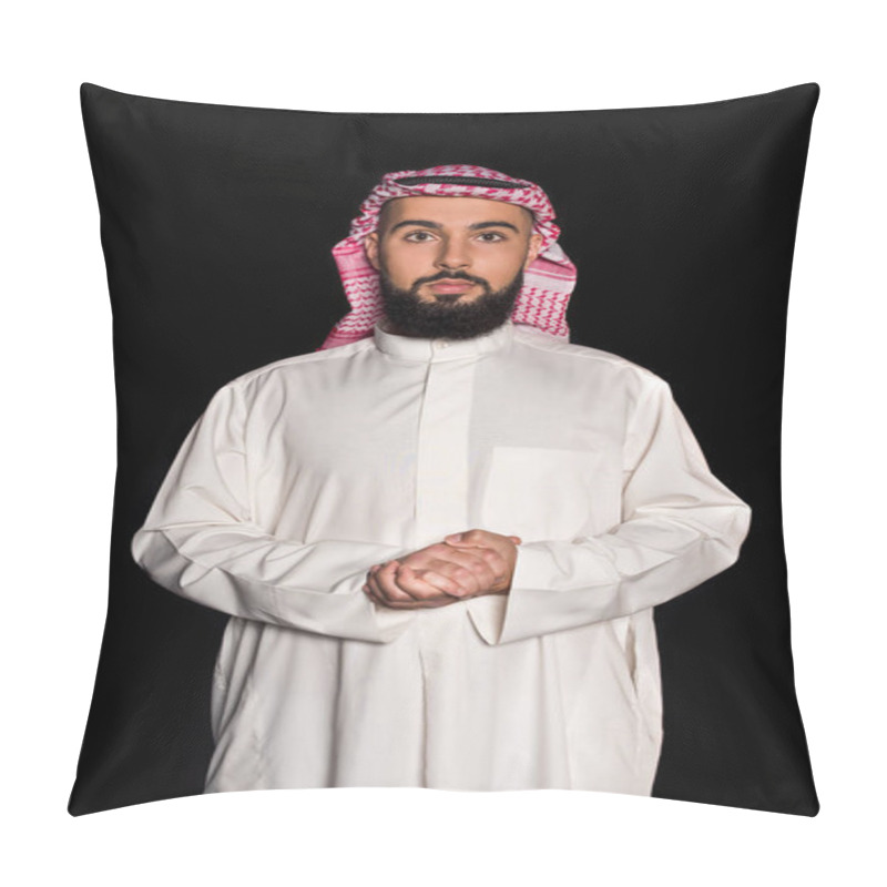 Personality  Man In Traditional Muslim Clothing  Pillow Covers