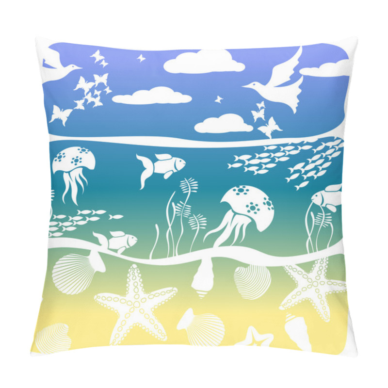 Personality  Abstraction On A Sea Theme Pillow Covers