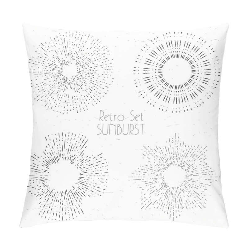 Personality  Bursting Rays Design Elements Pillow Covers