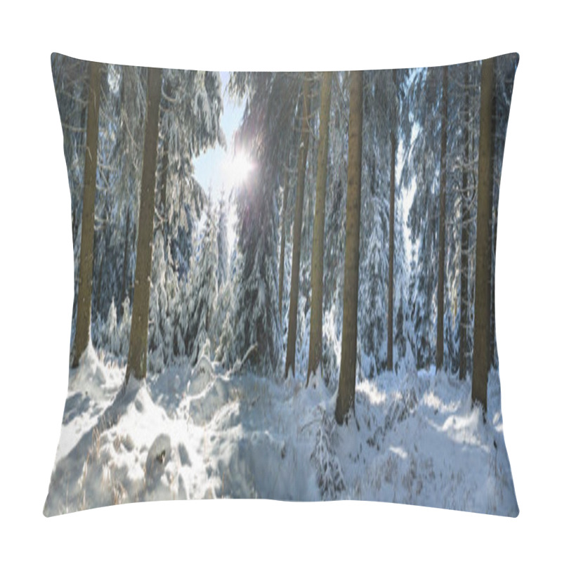 Personality  A Wintry Forest Early In The Morning Pillow Covers