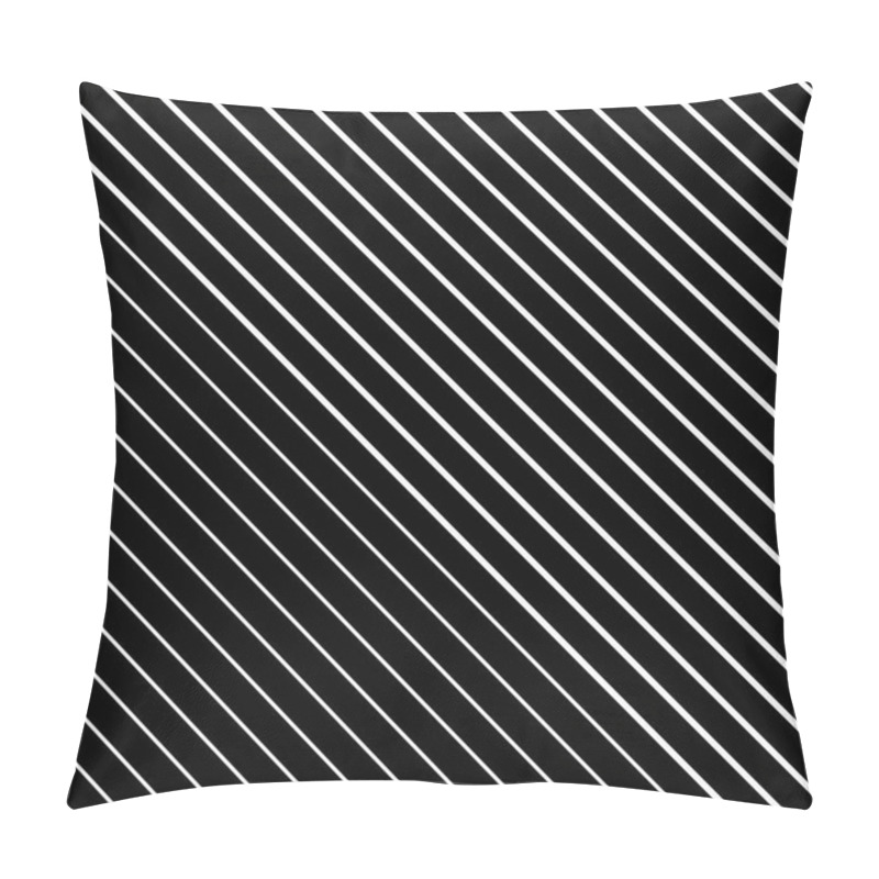 Personality  Black And White Diagonal Stripes Vector Background Pillow Covers