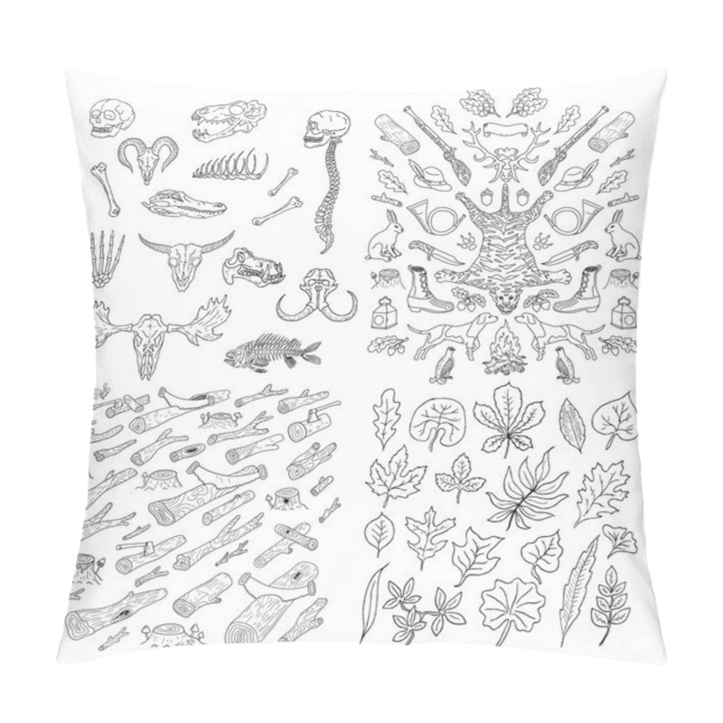 Personality  Hunting. Diverse Skulls Pillow Covers