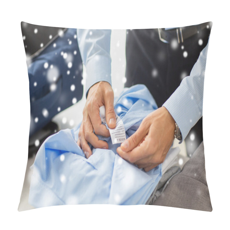 Personality  Businessman Packing Clothes Into Travel Bag Pillow Covers