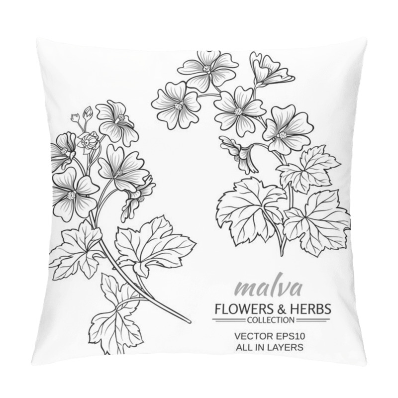 Personality  Malva Vector Set Pillow Covers