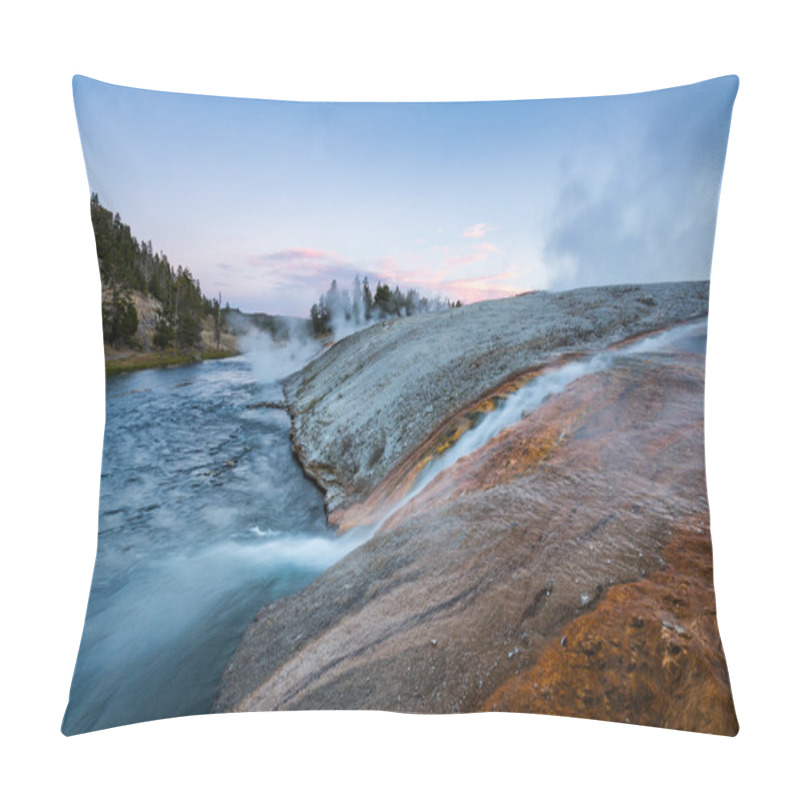 Personality  Midway Geyser Basin In Yellowstone National Park Pillow Covers