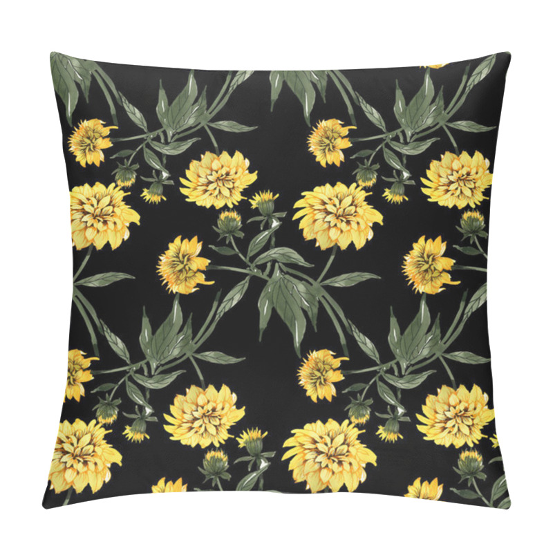 Personality  Yellow Flowers And Leaves Pillow Covers