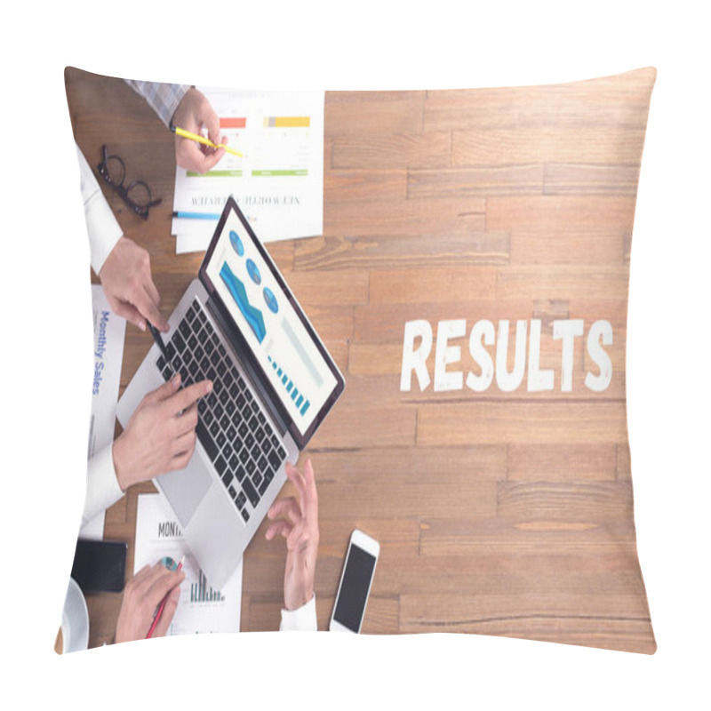 Personality  RESULTS Concept, Professionals Team At Work Pillow Covers