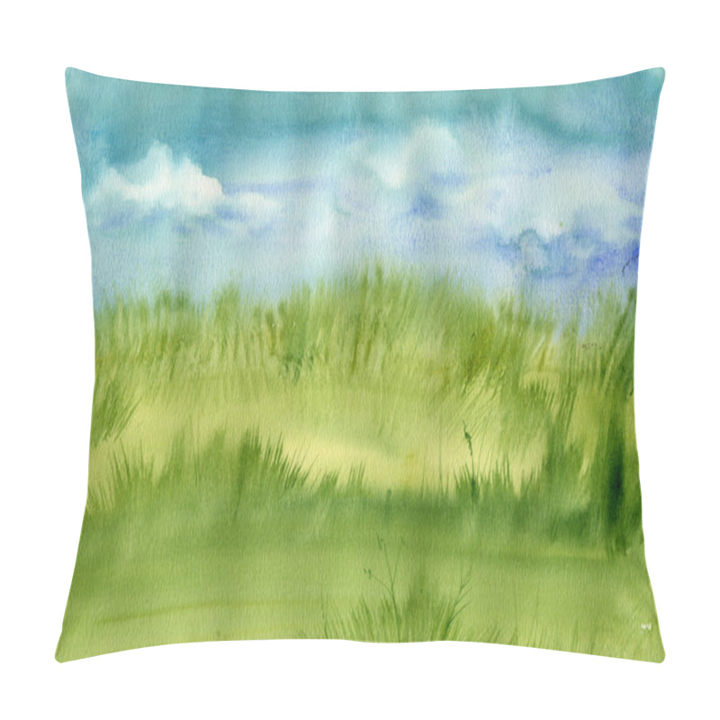 Personality  Meadow Grass And Blue Sky Pillow Covers