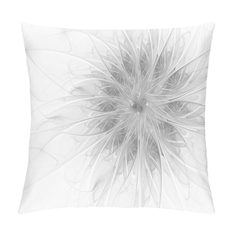 Personality  Beautiful Fractal Flower. Computer Generated Graphics. Abstract Floral Fractal Background For Art Projects Pillow Covers